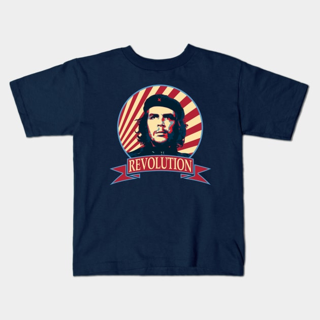 Che Guevara Revolution Kids T-Shirt by Nerd_art